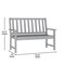 Flash Furniture Ellsworth 50 All Weather Indoor/Outdoor Recycled HDPE Bench with Contoured Seat in Gray LE-HMP-2035-12-GRY-GG - alternate 2